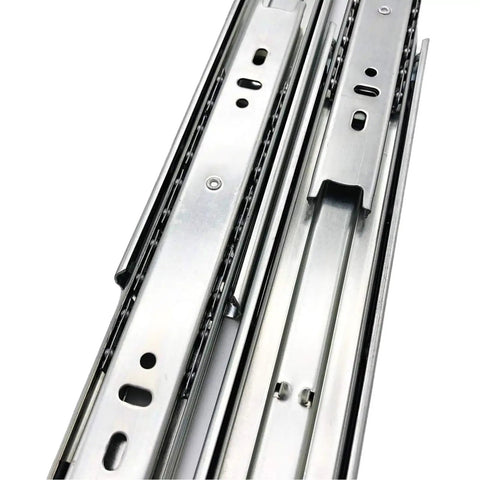 Close-up of 12 Inch Drawer Slides Set 6 Pairs Pro Grade Soft Close Heavy Duty Full Extension Ball Bearing Side Mount Rails Glides 100 Lb Capacity