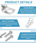 40x40mm stainless steel pipe clamp set with screws showcasing durable 304 stainless steel material and stable design for secure mounting.