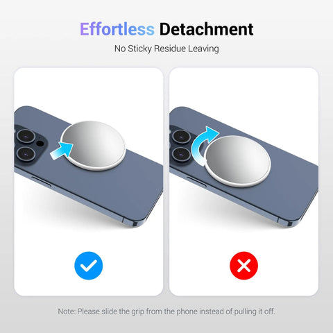 2.2 Inch Magnetic Selfie Mirror For Rear Camera Wide Angle Convex Lens On Iphone 17 Air 16 15 14 13 12 Series shows effortless detachment demonstration.