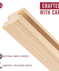 20 Inch Wooden Center Mount Drawer Slides With Smooth As Butter Glide And Rock Solid Construction showcasing natural maple wood with smooth edges.