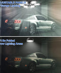 Comparison of LED Garage Lights 6 Pack 220W With 6 Plus 1 Deformable Panels and standard light in garage, bright vs dim lighting.