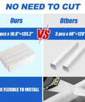 Comparison of 3 Inch Mini Split Lineset Cover Kit Easy Install 13.5 Feet DIY Paintable Lineset with flexible vs rigid ducts