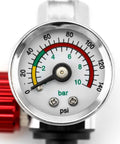Close-up of gauge on Pro Grade Air Pressure Regulator Kit With Gauge For Spray Guns And Air Tools Quarter Inch G Thread Inlet