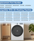 Washer Drain Pump Filter Replacement For GE Washing Machines GFW450 Series GFW550SSN0WW beside a plant and table