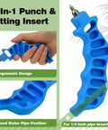 Blue 2 In 1 Drip Irrigation Punch Tool Kit with ergonomic handle for easy use in sprinkler systems.