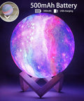 Moon Lamp Galaxy Night Light 5.9 Inch With 16 Colors LED 3D Moon Surface, Remote Control And Touch Sensor, Auto Off Timer