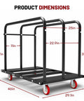 2 In 1 Furniture Dolly 1000 Lbs Adjustable Moving Cart With Multi Slot And Flatbed Modes, dimensions 46x29.1x37.8 inches
