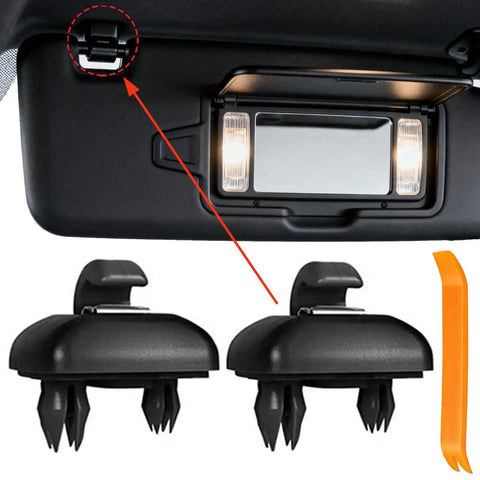 Audi 2 Pack Sun Visor Clips Replacement Upgraded Car Visor Holder Hook Compatible With A1 A3 A4 A5 A6 Q3 Q5 TT S3 S4 S5 ABS Construction Interior