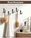 20 Pack Black Metal Wall Hooks for Bathroom and Garage Beefy Heavy Duty Hangers for Towels Robes Coats and Kitchen Accessories