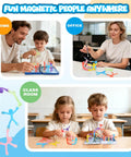 Ultimate 20-Piece Magnetic Fidget Toys Set for Kids in use by children and adults in various settings: home, office, classroom.