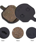 4 Pairs Mountain Metallic Disc Brake Pads For Bikes, Ride Ready And Quiet Resin Type For Smooth Stops And Heat Dissipation.
