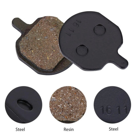 4 Pairs Mountain Metallic Disc Brake Pads For Bikes, Ride Ready And Quiet Resin Type For Smooth Stops And Heat Dissipation.