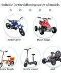 Suitable models for High Speed 2500W 60V Brushless DC Scooter Motor Kit: motorcycle, dune buggy, electric bicycle, electric scooter, kart.