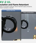Snap-In Knockout Bushing Grommets 1/2 Inch Black Nylon Plastic Cable Hole Grommets showing flame retardant properties