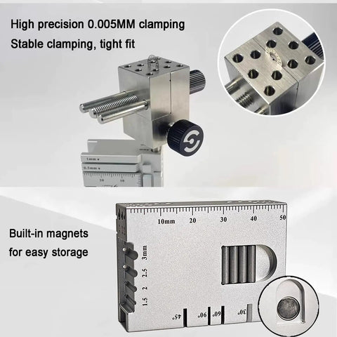 Mini Bench Vise Table Clamp for Model Making and Jewelry Crafting with precision features and built-in magnets