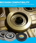 Premium Heavy Duty Rear Drum Bearing And Seal Kit For Lg Kenmore Front Load Washers Replaces 4280 En Models detailed view showing components.