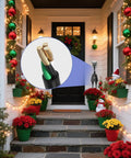 Outdoor holiday porch with lights using Outdoor Wireless Remote Control Outlet Kit Weatherproof Heavy Duty Power Strip With Dual 3 Prong Outlets 6 Inch Cord and 100 Foot Range ETL Listed 15A Plug and Play Ready For Indoor or Outdoor Use.