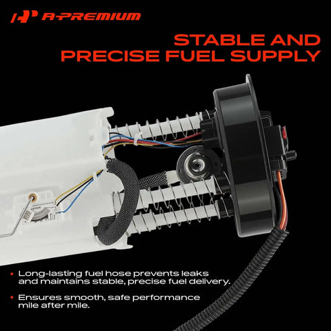 Straight Up Plug And Play Electric Fuel Pump Module Assembly Drop In Fix For Jeep Grand Cherokee 1995 4.0L 5.2L V8 view of fuel pump components and hoses.