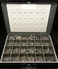 Stainless Button Head Cap Screw Assortment Kit 1250 Pieces Metric Coarse Thread M4 And M5 Fasteners Set in metal tray
