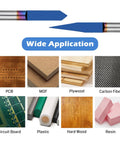 Dope 10 Piece One Eighth Inch Shank V Groove CNC Router Bits Set for use on PCB, MDF, Plywood, Carbon Fiber, and more materials.