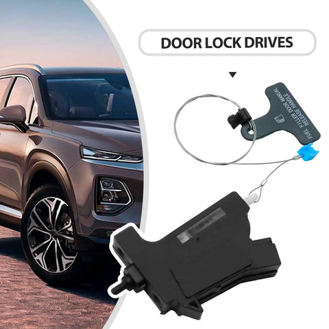 Fuel Door Lock Actuator Replacement For Hyundai Santa Fe 2013-2018 showing assembly and vehicle in background