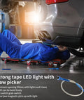 Extendable Magnetic Pickup Tool With Flexible Telescopic Pole And Bright LED Light For Easy Retrieval Of Small Parts Around The House Or Car, blue