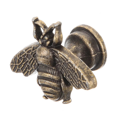Set Of 10 Vintage Gold Bee Shaped Cabinet Knobs Made From Zinc Alloy Hardware For Cabinets And Dressers Retro Bronze Finish