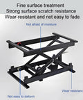 Heavy Duty Adjustable Electric Scissor Lift Table With Foldable Design For Easy Storage And Remote Control Operation To Handle Heavy Loads Smoothly, showing durable iron frame and design details.