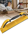 Hand Sanding Block 70x400mm With Adjustable ABS Dust Extraction Sander on a woodworking table