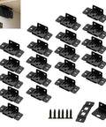 Two In One Locking Insert Shelf Brackets Set Of 20 Heavy Duty L Shape Corner Connectors With Screws for cabinets and furniture
