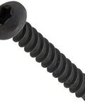 Steel Thread Rolling Screw For Plastic With Black Oxide Finish Pan Head Star Drive Thread Size Four Twenty Three Quarters Inch Length