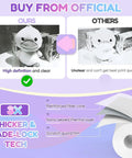 Kid Tested Instant Camera Paper Roll Refill Pack 10 Thermal Paper Rolls Fade Proof 3 Micron Nano Sealed Coated Paper For Ultra HD Photos Long Lasting Color Great For Kid Albums Scrapbooks And Party Fun Easy Printouts. Product comparison graphic showing thicker fade-lock thermal roll and clear print quality