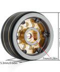 Beadlock Wheel Rims For 1/24 And 1/18 RC Crawlers, Brass Weight, Black Coated, 39g Per Wheel, Negative 2.65mm Offset Detail