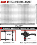Heavy Duty Baseball And Softball Backstop Net 10x10 Feet For Backyard Practice Nylon Knotted Netting with PE Fiber and Rope Border