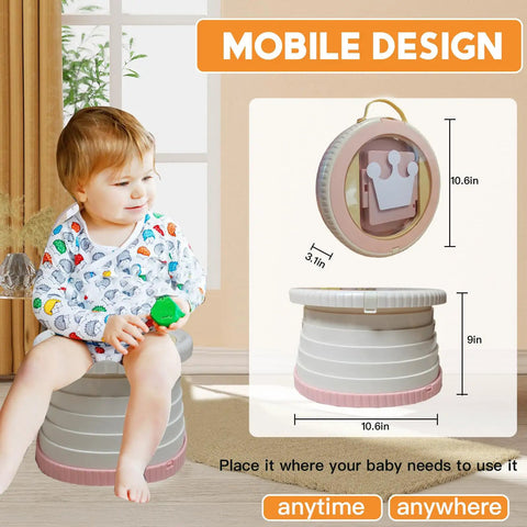 Lightweight Folding Toddler Potty Travel Seat With Leak Safe Disposal Bags Compact Road Trip Bathroom Hack Pink Grab And Go Portapotty Solution For Kids Camping Daycare And Weekend Getaways