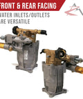 Front and rear view of Beefed Up 3000 PSI Pressure Washer Water Pump For Home And Pro Use 2.5 GPM Flow 3450 RPM shaft