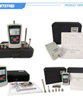 Digital Force Gauge 500 N Push Pull Tester Portable Force Meter With Units N Lb Kg Oz For Electronics Construction Hardware Fishing Gear And Load Testing Workhorse, with case and accessories
