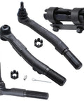 4WD Front 4 Piece Tie Rods Kit For Ford F250 F350 Super Duty 2005 2022 4x4 Replacement Outer Tie Rod Ends, zinc plated steel