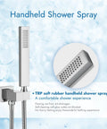 Handheld shower spray for Waterfall Bathtub Faucet Kit Wall Mounted Tub Filler With Handheld Shower Spout Polished Chrome