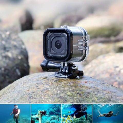 Waterproof Dive Housing For GoPro Hero 5 4 And Session With Bracket Accessories Ultra Clear Optical Glass Lens Delivers 98 Percent