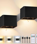 Rechargeable Motion Sensor Wall Lights Black Battery Operated Sconce delivers automatic illumination on walls with remote control.