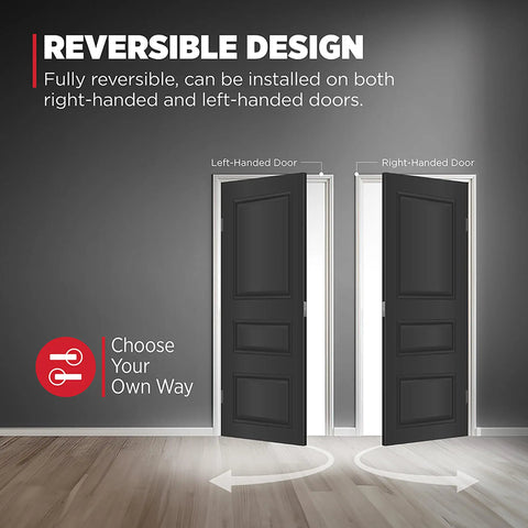 Matte Black Dope Single Sided Dummy Door Handle Lever For Closets And Pantry On French Double Doors Non Turning Reversible Interior Push Pull With Microban Protection For Long Lasting Durability, reversible design graphic