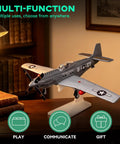 P-51 Mustang Fighter Plane Model Kit With Display Stand One Twenty Six Scale 258 Piece Build Set For Adults And Collectors