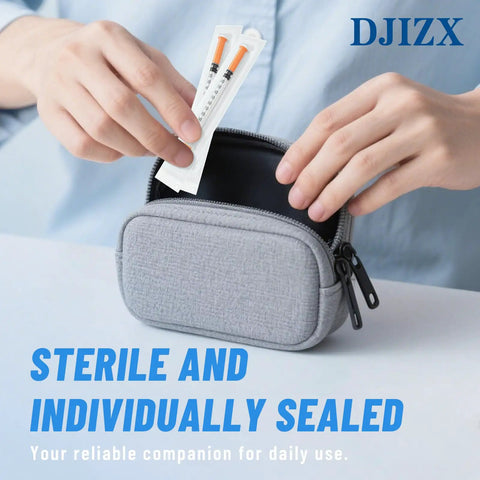 One Milliliter Syringe 31G Go To Lab Gear Five Sixteenth Inch 8mm Length U100 Individually Wrapped Pack Of 100 For Precise Dosing And Leak Proof Sealing, in individual sterile packs