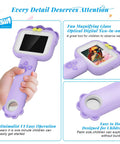 Portable Pocket Microscope For Kids With 2.4 Inch IPS Screen 1080P HD View, 8 Adjustable LEDs, 500x Magnification And 4x Zoom, Lion Themed STEM Toy Gift For 3 To 10 Year Old Boys And Girls, purple handheld