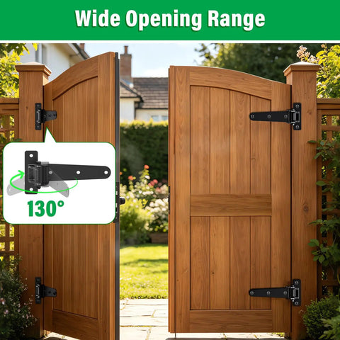 Heavy Duty Gate Hinges 1000 Lbs Reinforced Steel Strap Hinges For Farm And Driveway Gates 2 Pack Prevent Sagging Fits Wooden And Fence Gates 6mm Solid Steel, on wooden gate