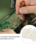 Round Nylon Standoff And Spacer Kit For PCB Board Mounting And Electrical Insulation In A Durable Storage Container, 150 Piece Nylon Standoffs And Spacers For Easy Mounting, Precise Spacing, And Component Clearance. PCB assembly with nylon spacers