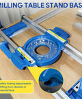Pro Grade 50 Inch Benchtop Board Slab Flattening Jig With Adjustable Router Sled on milling table stand base