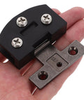 Heavy Duty Glass Door Hinges for Tempered Glass Cabinets No Drilling Required Stainless Steel Clamp Hinges With Smooth Operation Built To Last For Wine Cabinets Showcases And Display Cabinets Easy Install black clamp hinge close-up