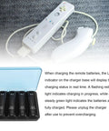 4 In 1 Wii Remote Charging Station With 4X 2800mAh Rechargeable NiMH Batteries USB Cable And Plugs For Quick Mess Free Playtime